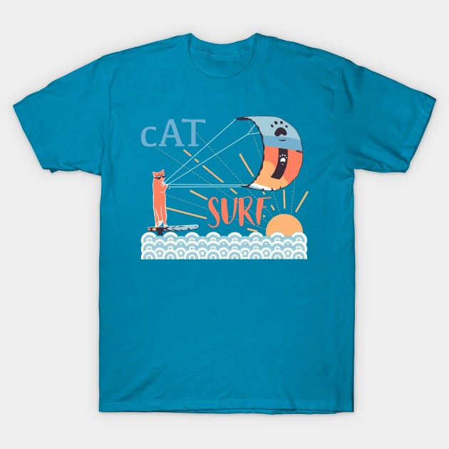 Cat surf T-Shirt by Mimie20